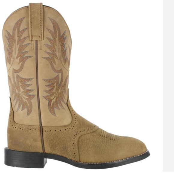 Ariat style: 10002247134912 Men's Heritage Stockman Cowboy Leather Brown Boots - Picture 11 of 11